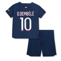 Fotbalové Dres Paris Saint-Germain Ousmane Dembele #10 Dětské Domácí 2023-24 Krátký Rukáv (+ trenýrky)
